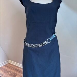 Suzi Roher Mixed Media Chain & Elastic Statement Belt